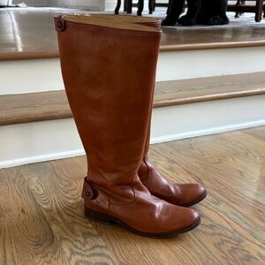Frye Women's Over-The-Knee Leather Boots in Chestnut color